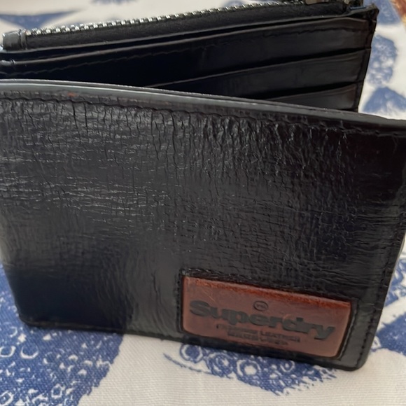Superdry bifold wallet, premium black leather - Picture 10 of 10